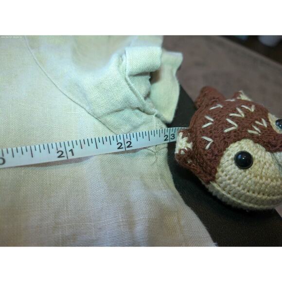 ELLEN TRACEY SHIRT 1/4 BRAID PULLOVER LINEN CREAM SOLID WOMEN S SIZE XL - Picture 10 of 11